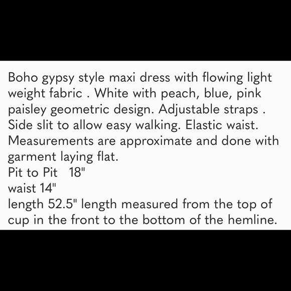 Boho gypsy style maxi dress - Picture 6 of 6